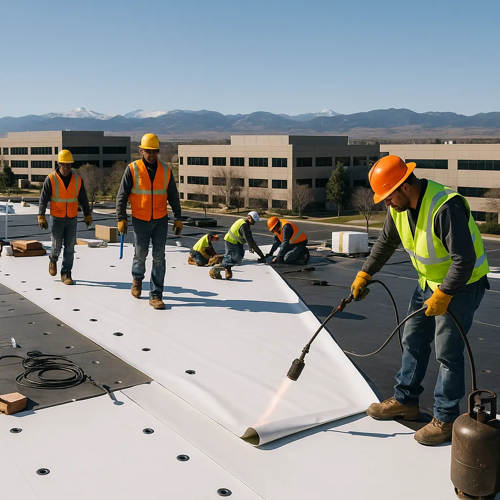 Commercial roofing installation