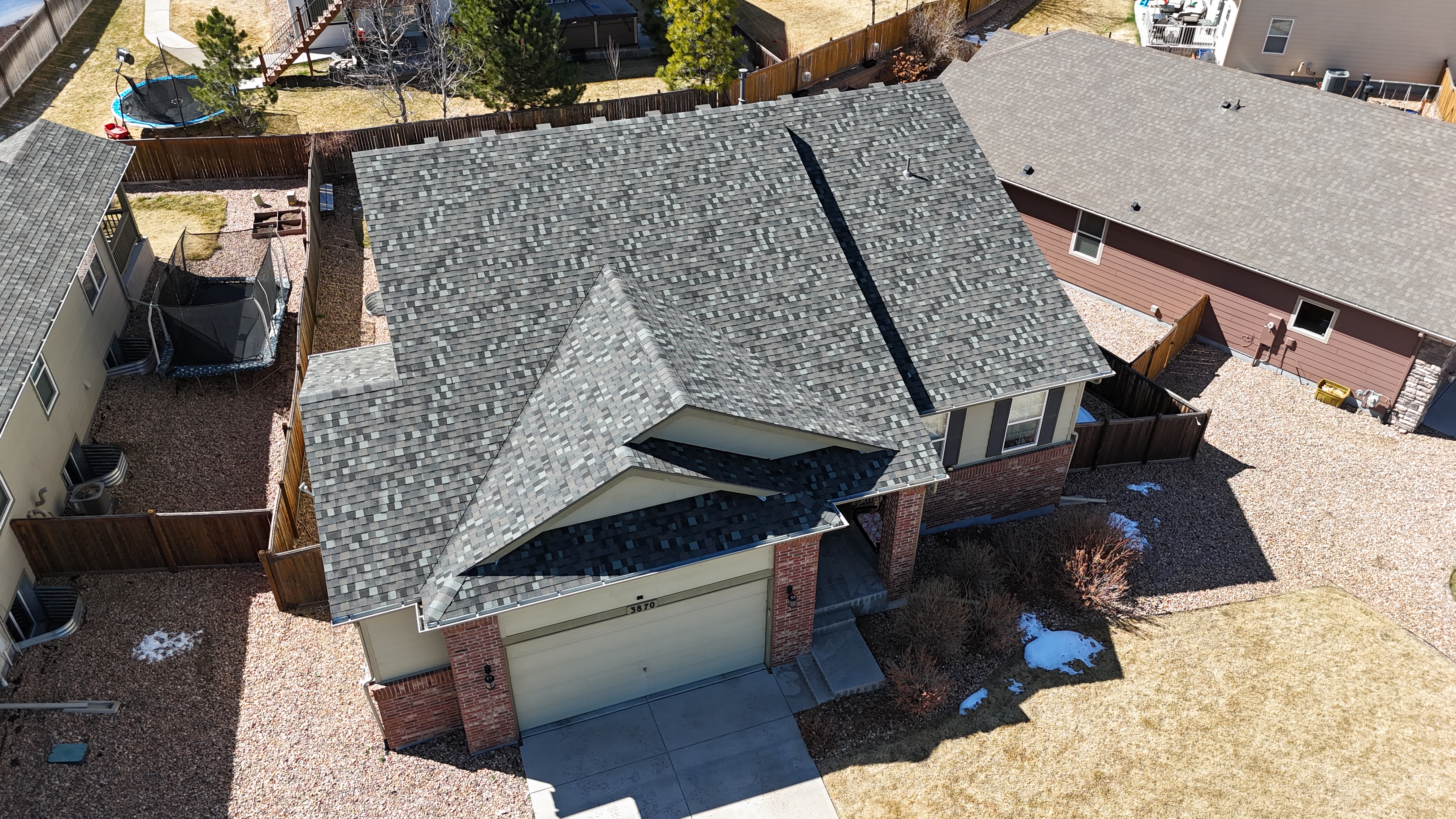 New residential roof installation